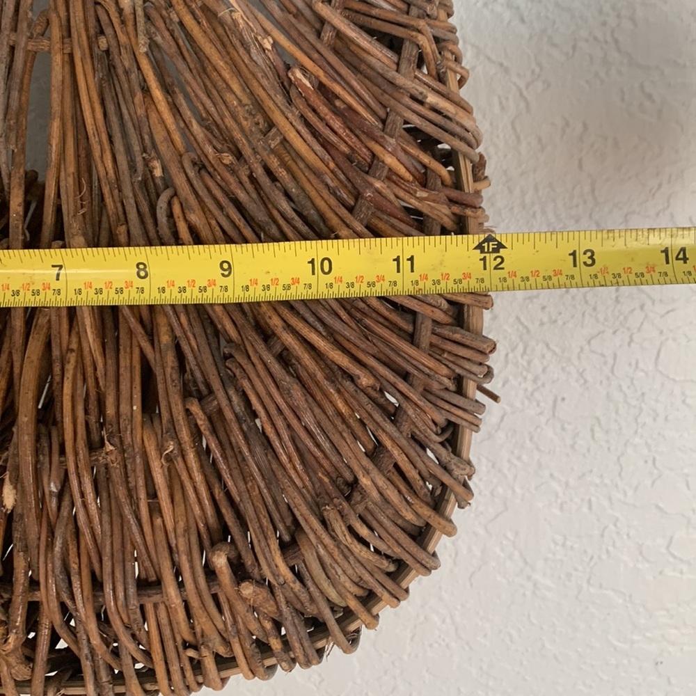 Boho woven hanging wall basket - Picture 9 of 10